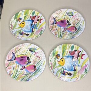 Email de Limoges St. Martin Marino tropical fish salad/desert plates